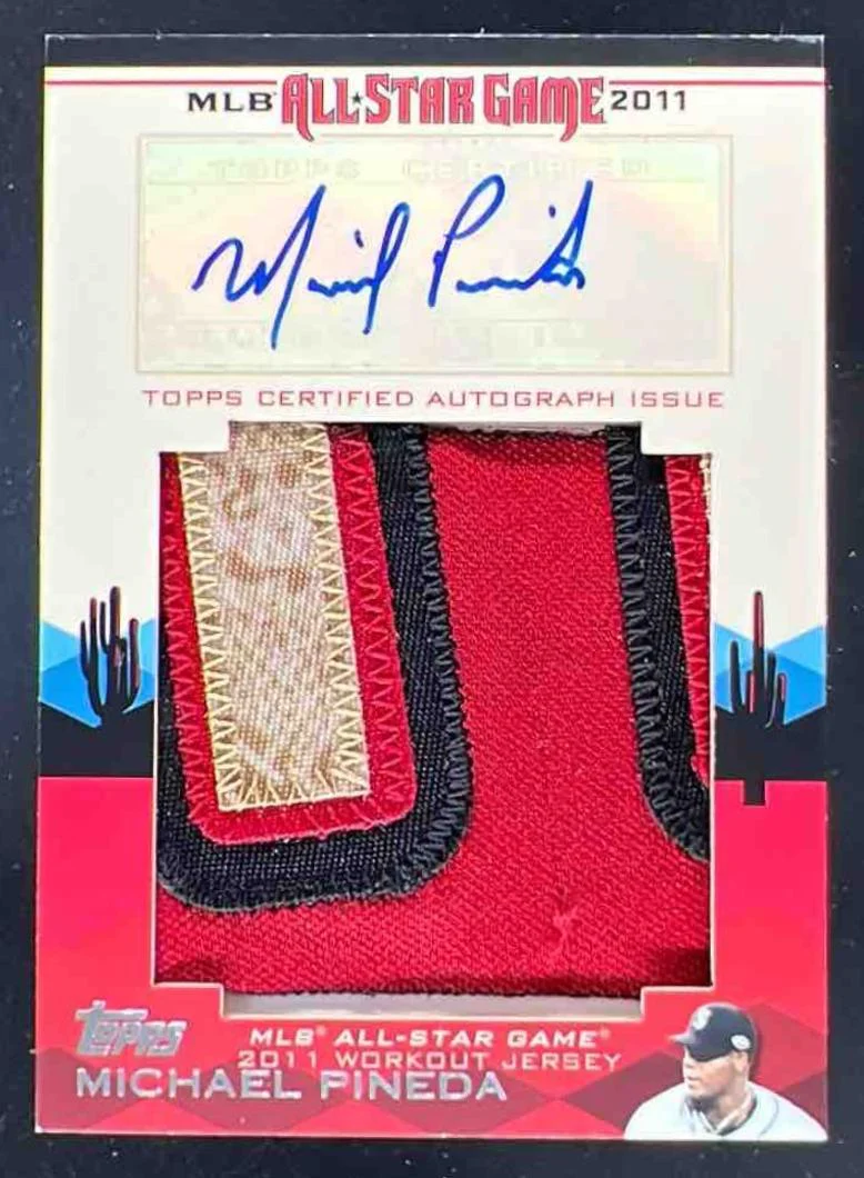 2011 Topps Update All Star Stitches Jumbo Patches Michael Pineda RC Auto /6