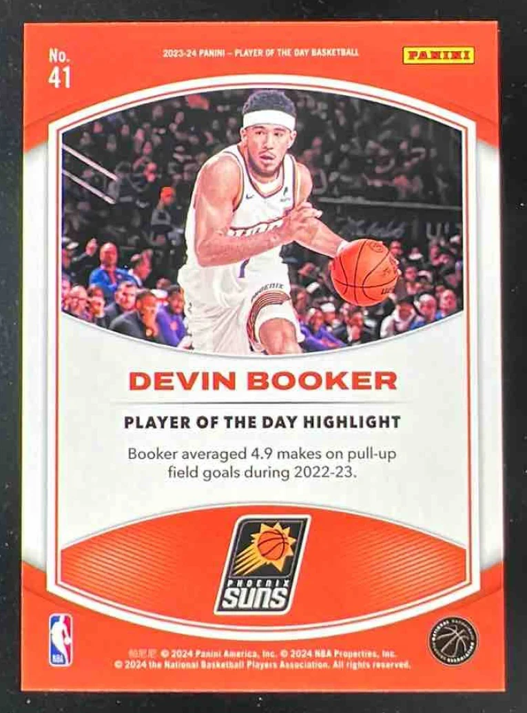2023-24 Panini Player of the Day Blue #41 Devin Booker /50 - Image 2