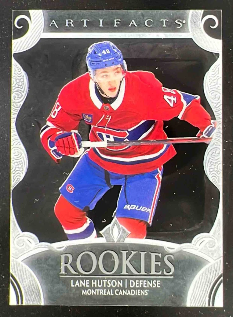 2025-26 Upper Deck Artifacts Update Clear Cut Rookies #215 Lane Hutson RC