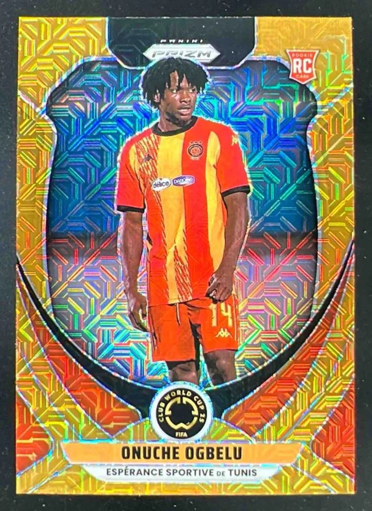 2025 Panini Prizm FIFA Club World Cup Gold Mojo Prizm #84 Onuche Ogbelu /25