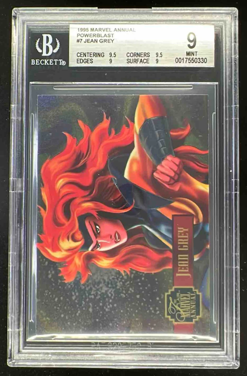 1995 Fleer Flair Marvel Annual PowerBlast #7 Jean Grey BGS 9