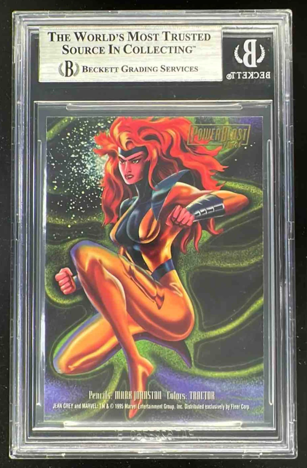 1995 Fleer Flair Marvel Annual PowerBlast #7 Jean Grey BGS 9 - Image 2