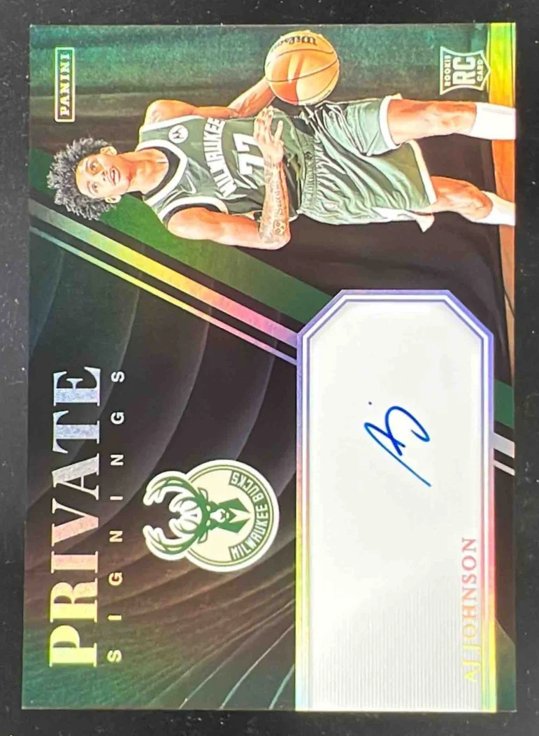 2024 Panini Private Signings #PS-AJJ AJ Johnson Autograph Auto RC Auto