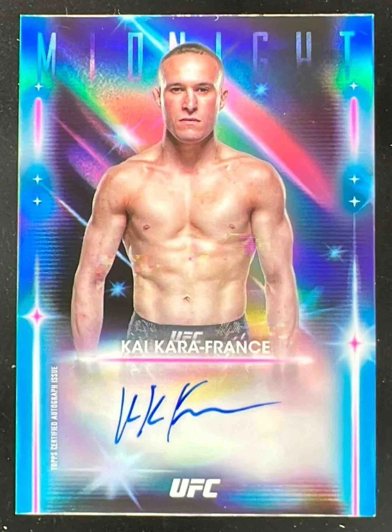 2025 Topps UFC Midnight Glimmer Graphs #GRG-KF Kai Kara-France Auto