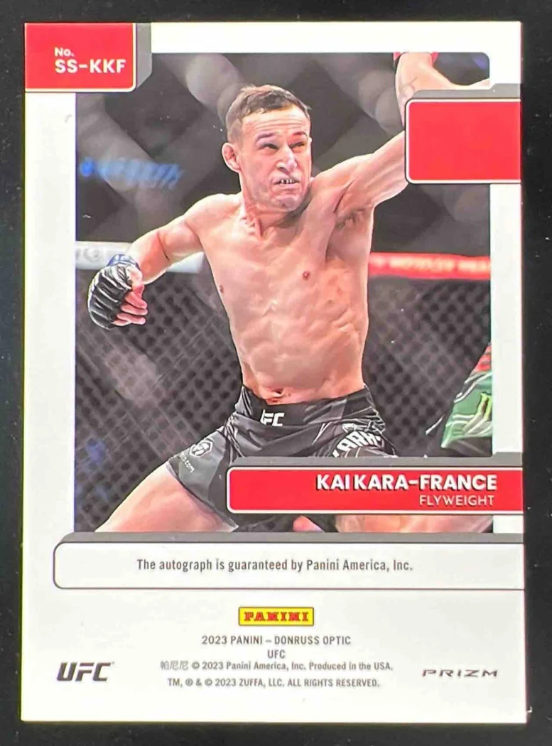 2023 Panini Donruss Optic UFC Signature Series #SS-KKF Kai Kara-France Auto - Image 2