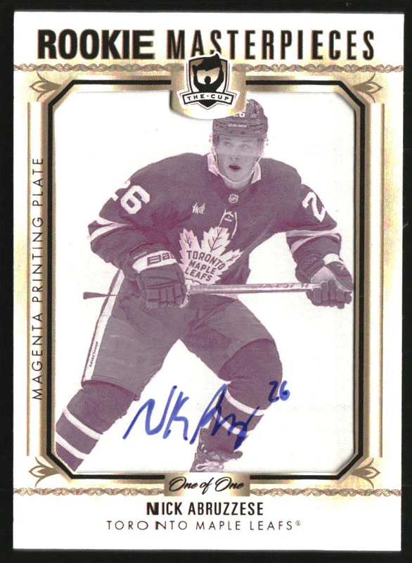 2022 The Cup Masterpieces Auto Printing Plate Magenta Nick Abruzzese RC 1/1