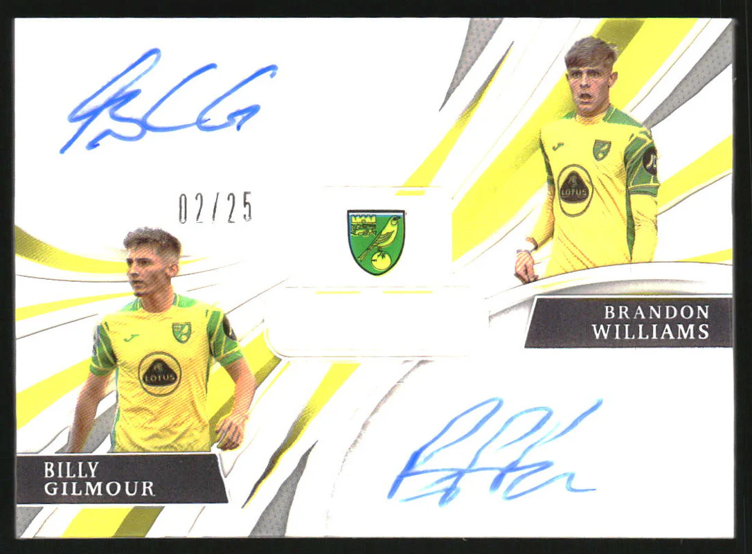 2021 Immaculate Collection Dual Auto Premier Billy Gilmour Brandon Williams /25