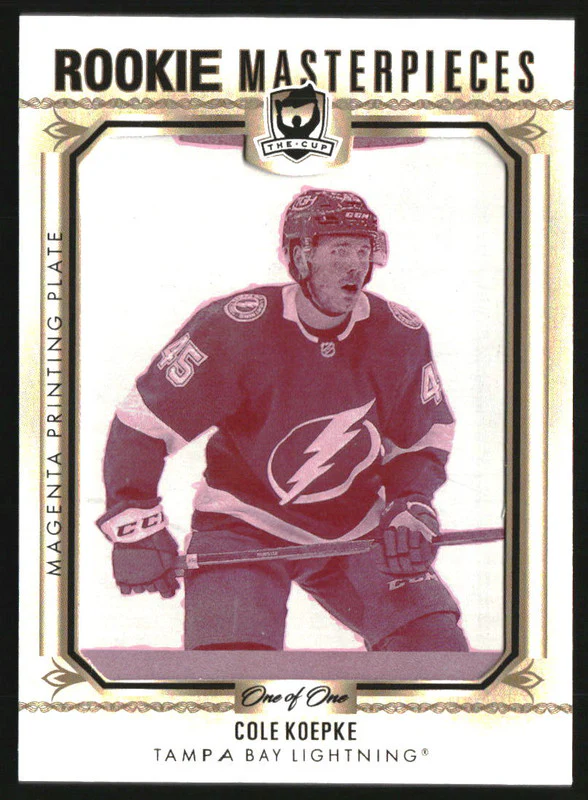 2022 The Cup Rookie Masterpieces Printing Plate Magenta Cole Koepke RC 1/1