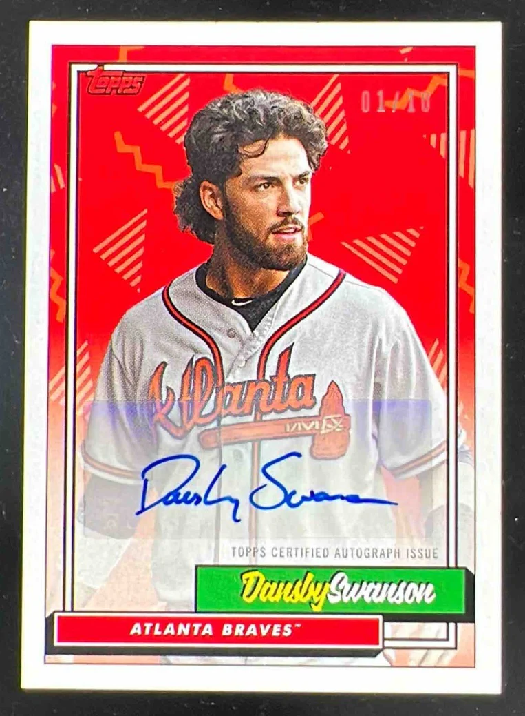2018 Topps Best Hair Red Autograph #H2B-A Dansby Swanson Auto /10