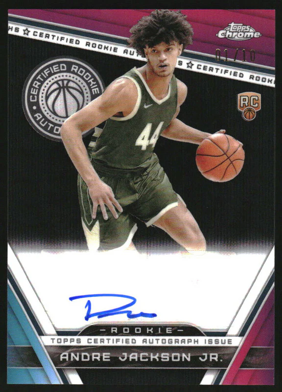 2023-24 Topps Chrome Rookie Autographs Black Wave Andre Jackson Jr. RC Auto /10
