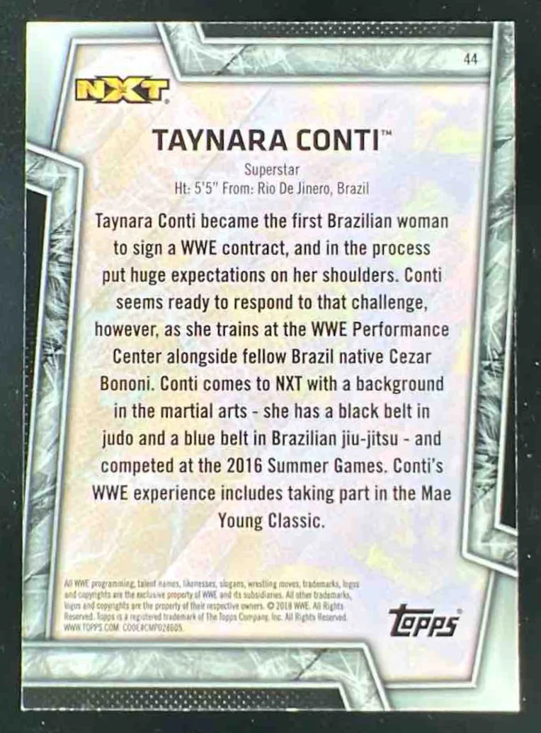 2018 Topps WWE Women's Division Autographs #44 Taynara Conti Autograph Auto - Image 2