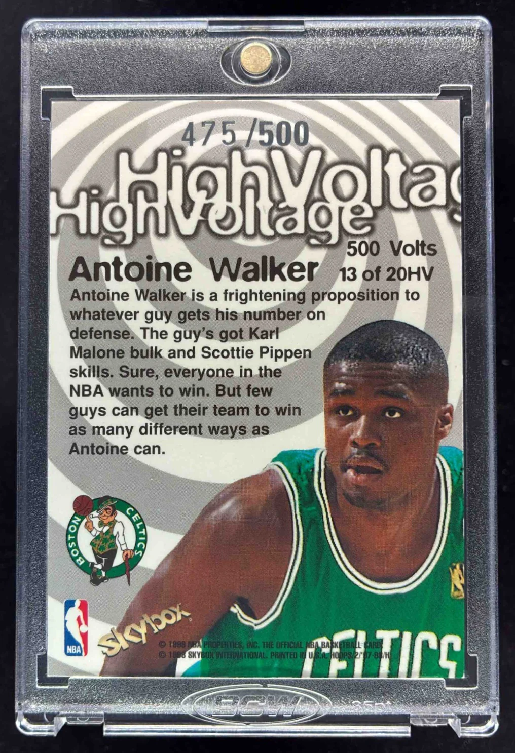 1997-98 Hoops High Voltage 500 Volts #13 HV Antoine Walker /500 - Image 2