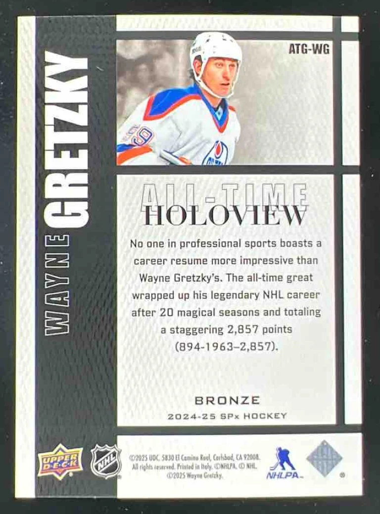 2024-25 Upper Deck SPx All Time Holoview #ATG-WG Wayne Gretzky - Image 2