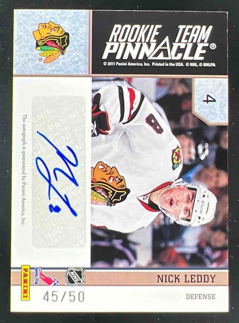 2010-11 Panini Pinnacle Rookie Team Pinnacle #4 Cam Fowler Nick Leddy Auto /50 - Image 2