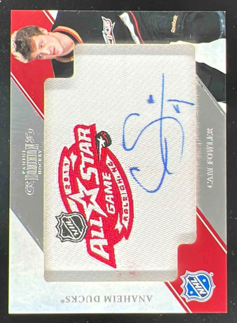 2011-12 Panini Titanium Road Sweaters Memorabilia Prime #3 Cam Fowler Auto /15