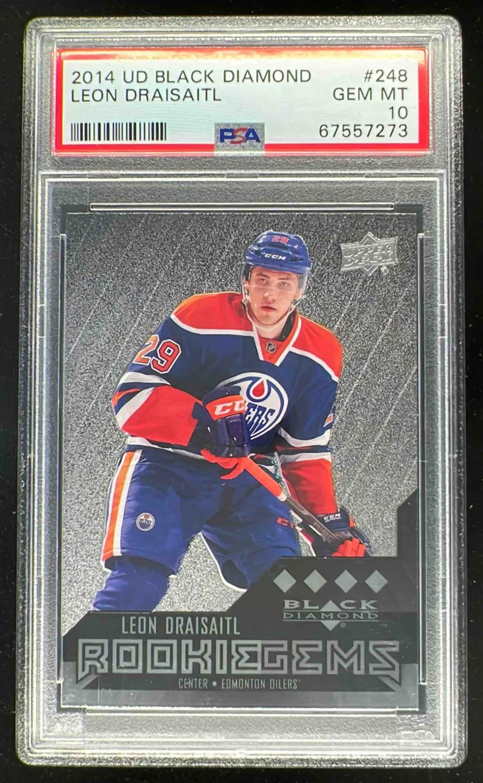 2014-15 Upper Deck Black Diamond #248 Leon Draisaitl RC PSA 10