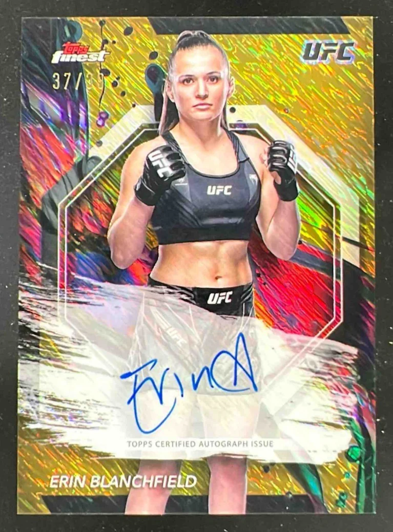 2024 Topps Finest UFC Gold Shimmer Refractors #FA-EBD Erin Blanchfield Auto /39