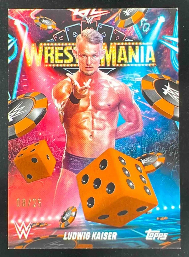 2025 Topps WWE WrestleMania Las Vegas Exclusive Orange #WM32 Ludwig Kaiser /25