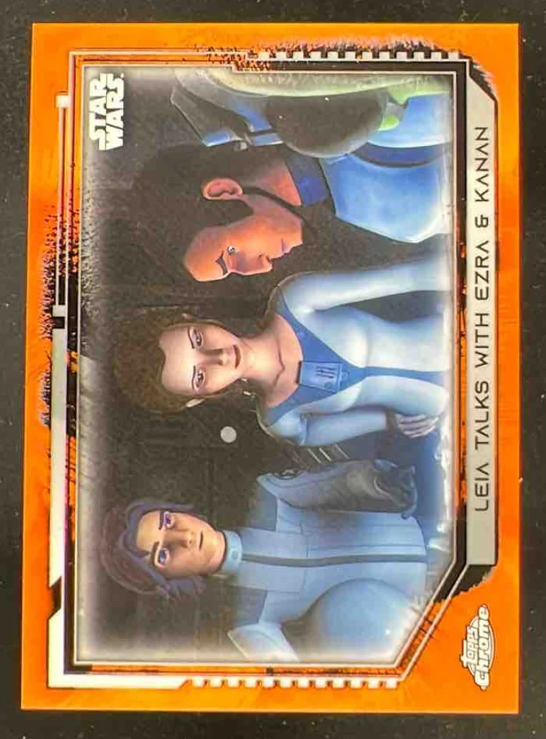 2024 Topps Chrome Star Wars Rebel Orange Refractor #125 Ezra Bridger /25