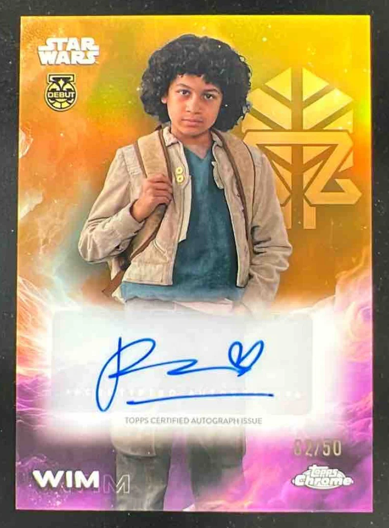 2025 Topps Chrome Star Wars Gold Refractor Ravi Cabot-Conyers Wim Auto /50
