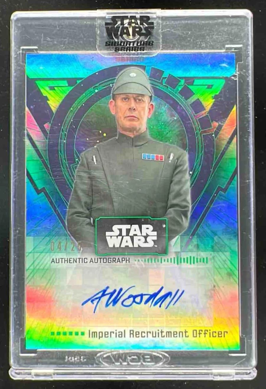 2022 Topps Star Wars Signature Series Green #A-AW Andrew Woodall Auto /25