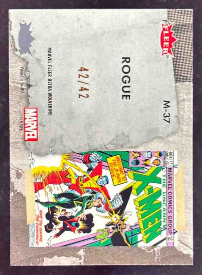 2022 Fleer Ultra Wolverine Top Secret Minis #M37 Rogue /42 - Image 2