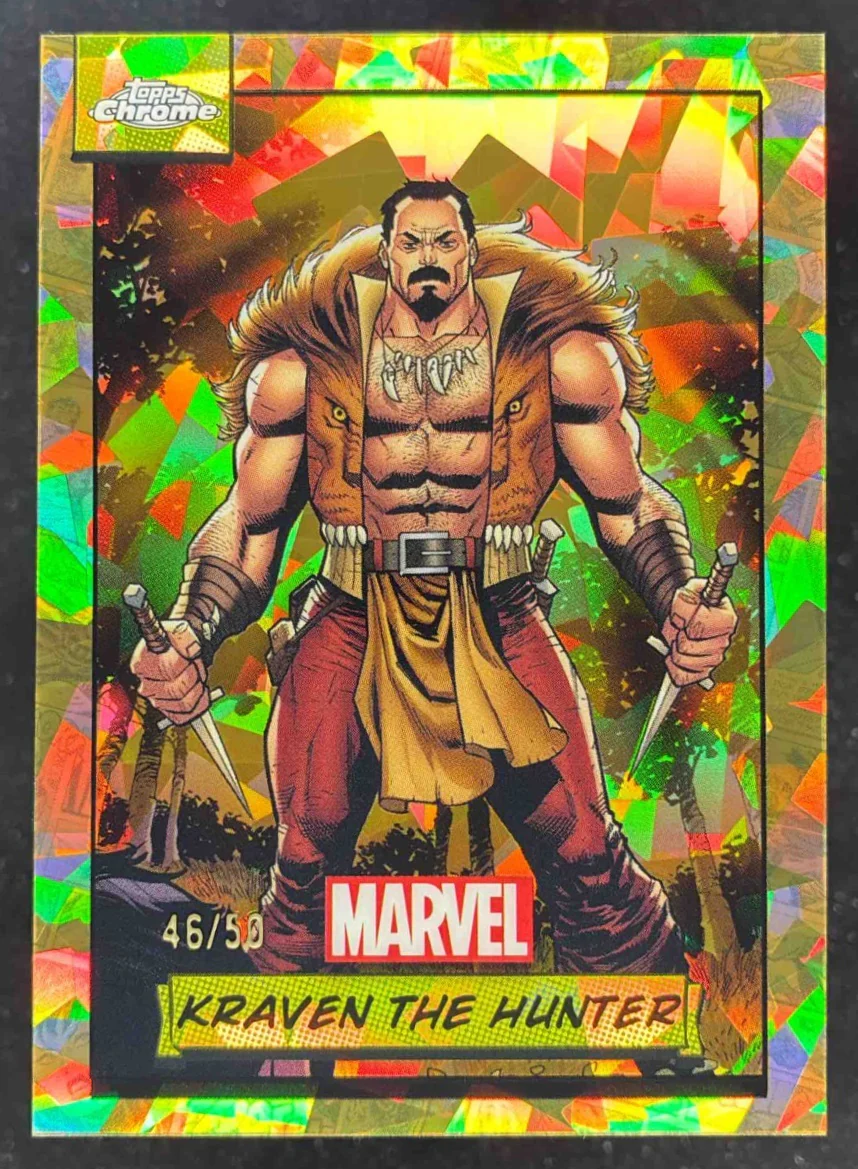 2024 Topps Chrome Marvel Sapphire Gold Refractor #136 Kraven the Hunter /50
