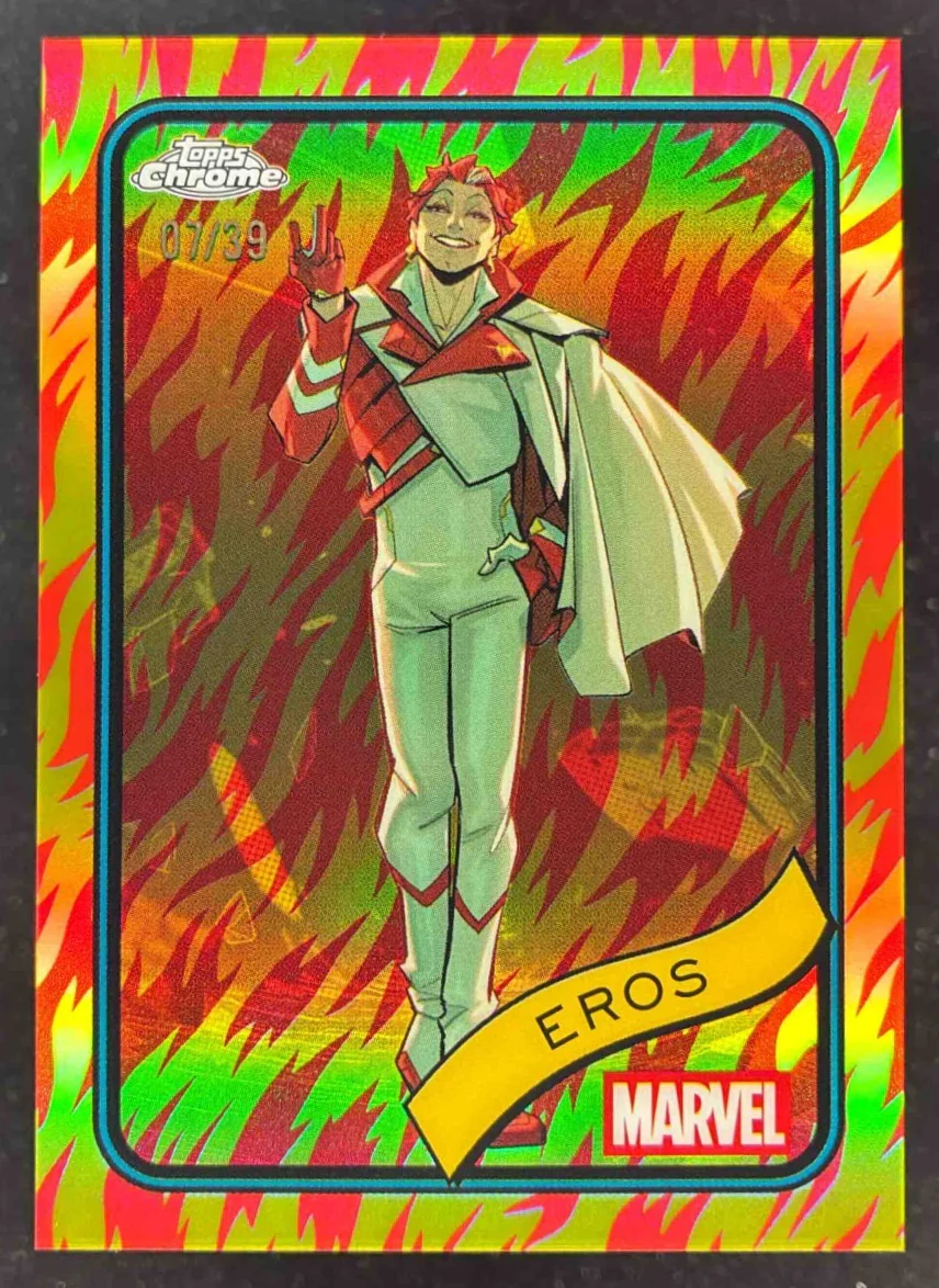 2025 Topps Chrome Marvel Human Torch Refractor #3 Eros /39