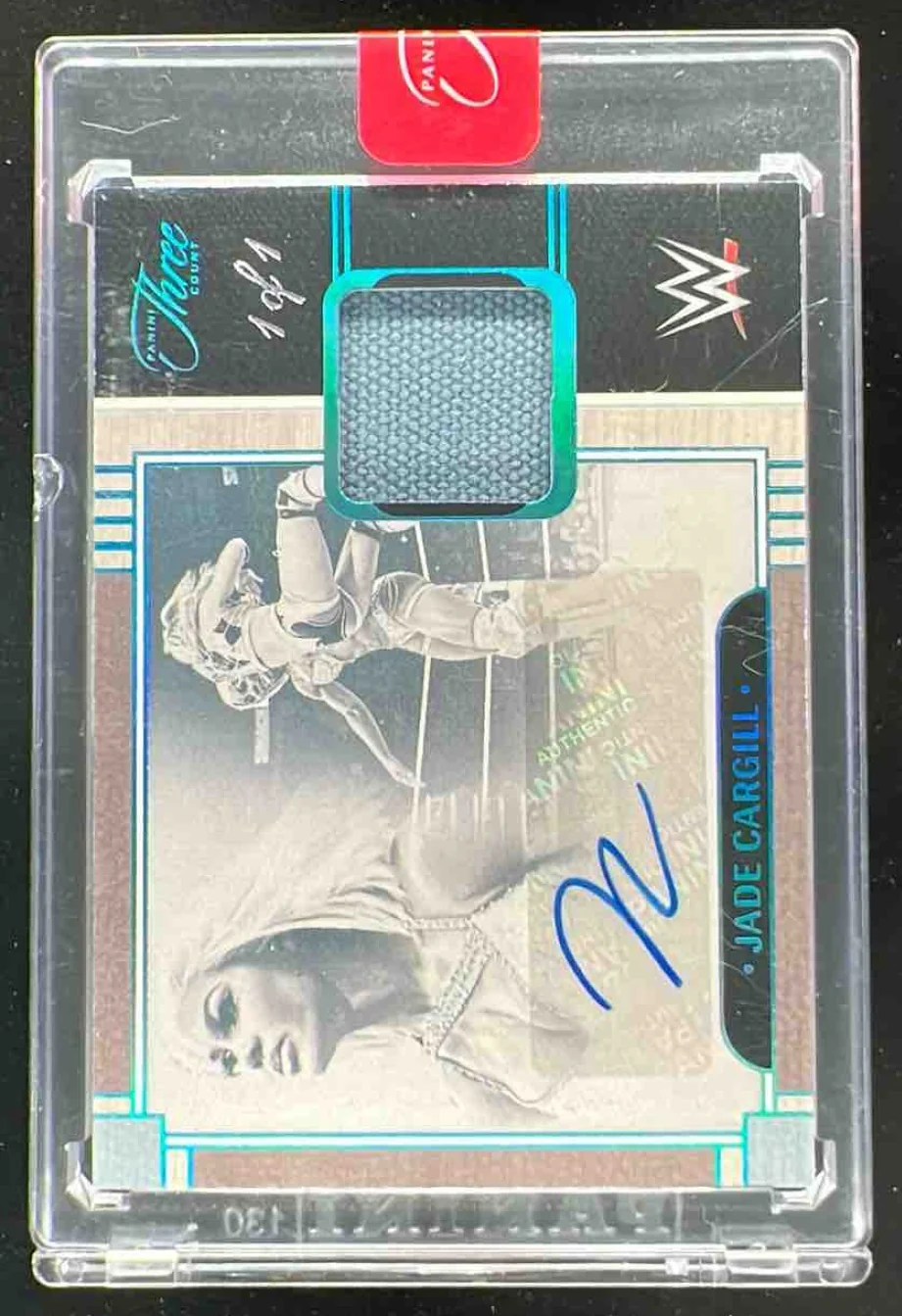 2024 Panini Three Count WWE Prime Memorabilia Platinum Jade Cargill Auto 1/1