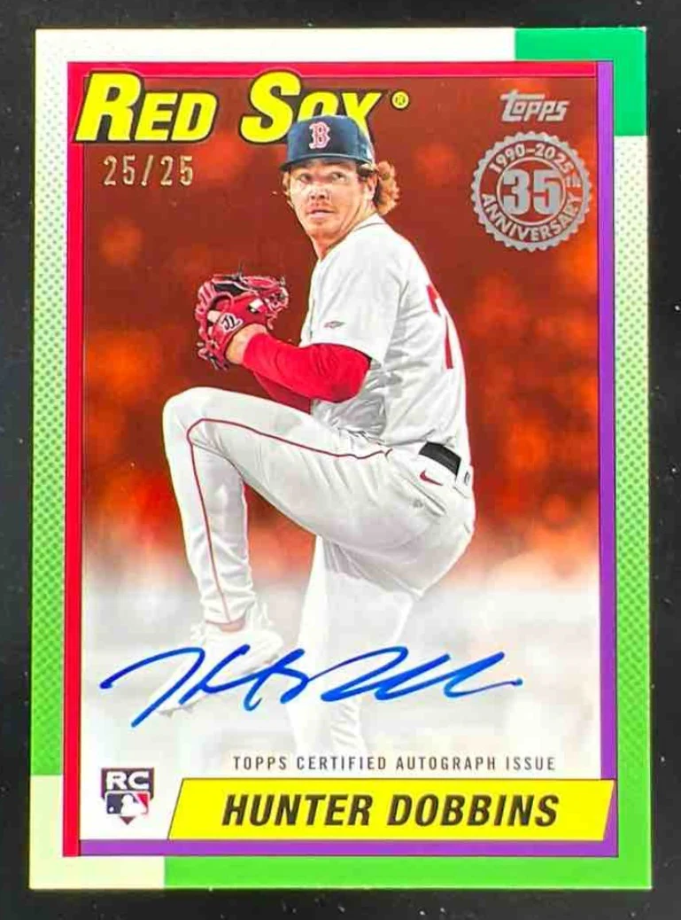 2025 Topps Update 1990 Autograph Orange Foil #90AU-HD Hunter Dobbins RC Auto /25