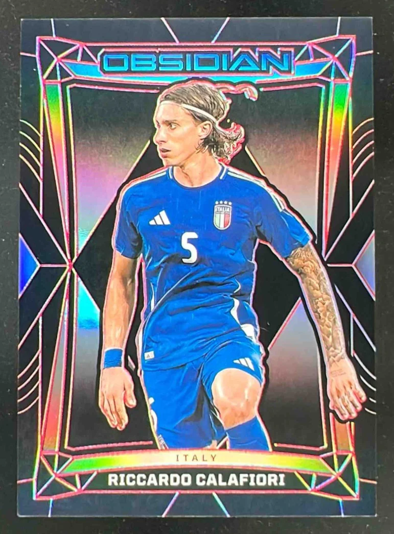 2024-25 Panini Obsidian Electric Etch Red #103 Riccardo Calafiori /12