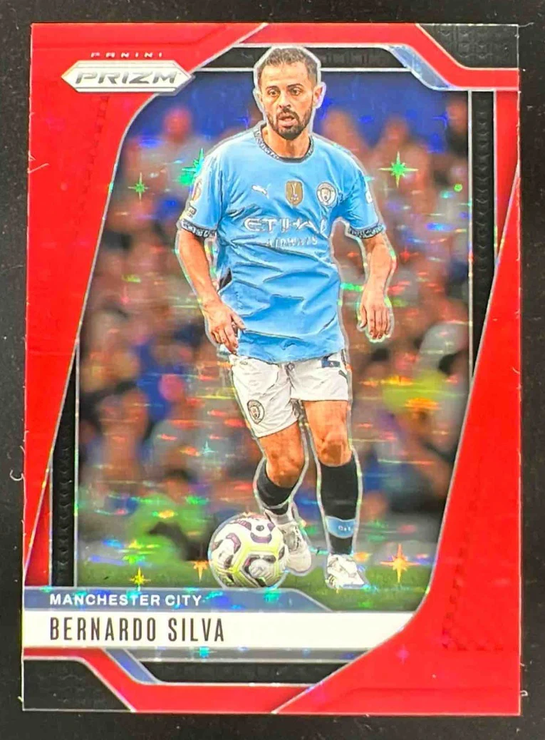2024-25 Panini Prizm Premier League Red Stars Prizm #12 Bernardo Silva /25