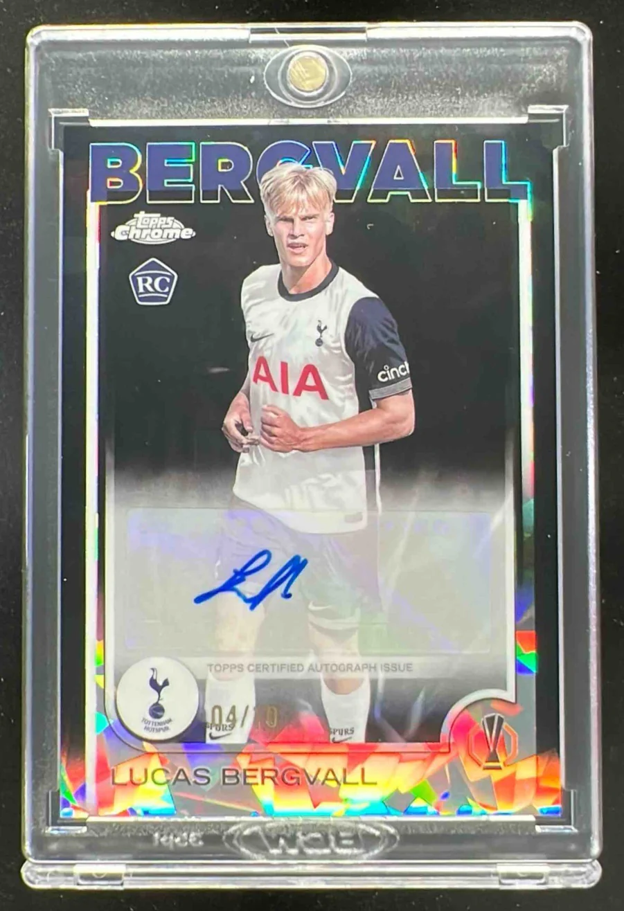 2024-25 Topps Chrome Sapphire UEFA Black Sapphire Lucas Bergvall RC Auto /10