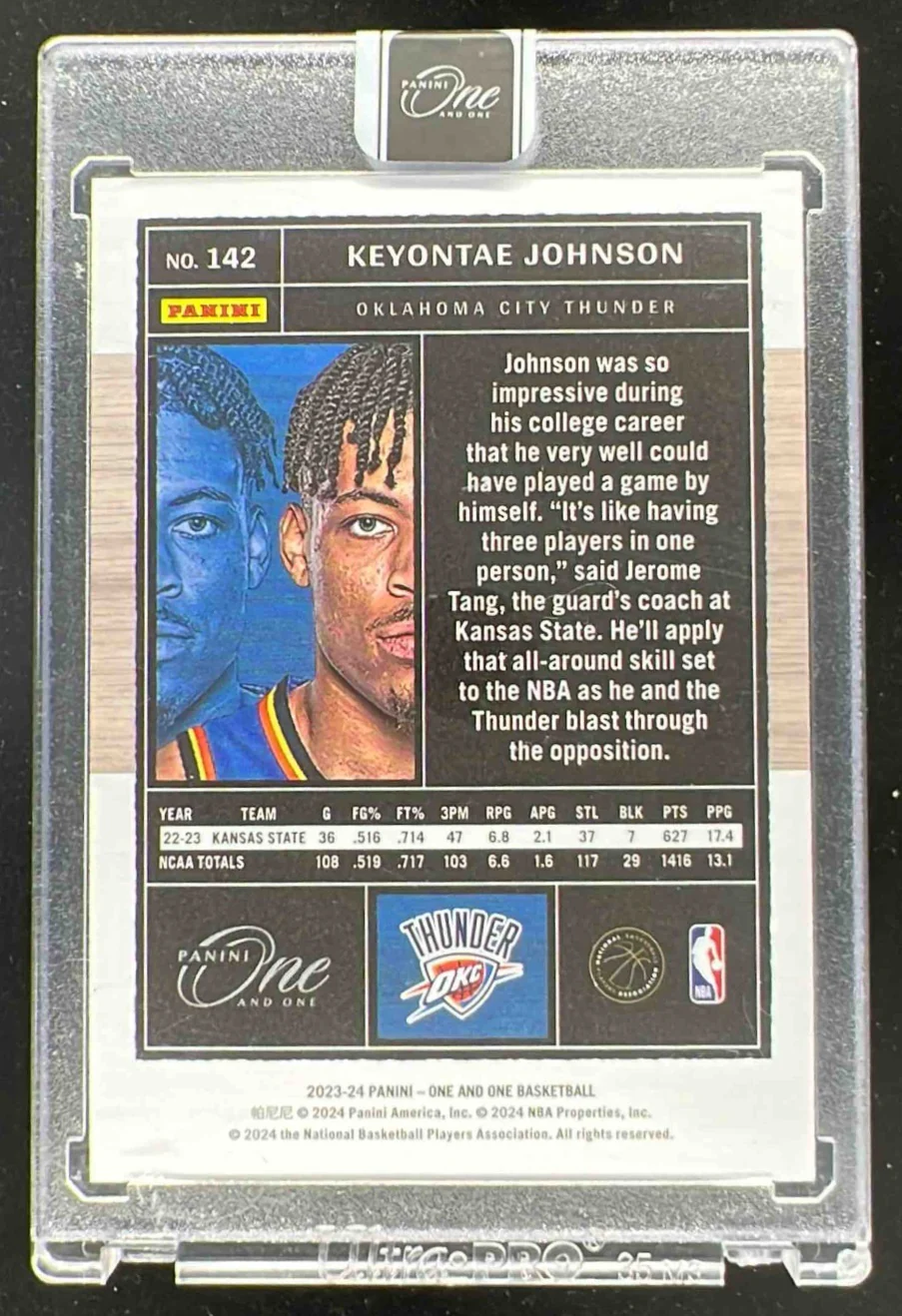 2023-24 Panini One & One Basketball Gold #142 Keyontae Johnson RC /10 - Image 2