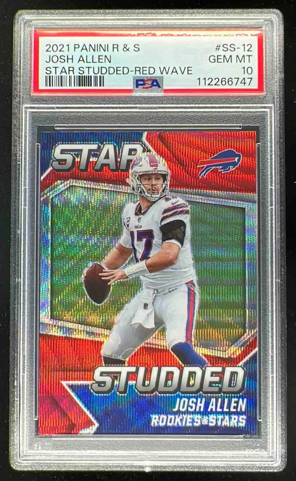 2021 Panini Rookies & Stars Star Studded Red Wave #SS-12 Josh Allen PSA 10