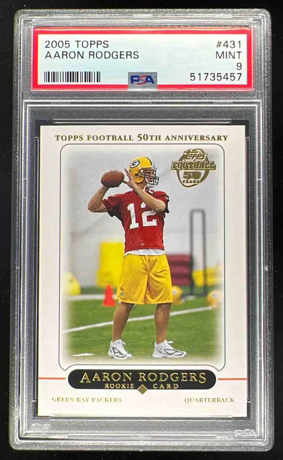 2005 Topps #431 Aaron Rodgers RC PSA 9