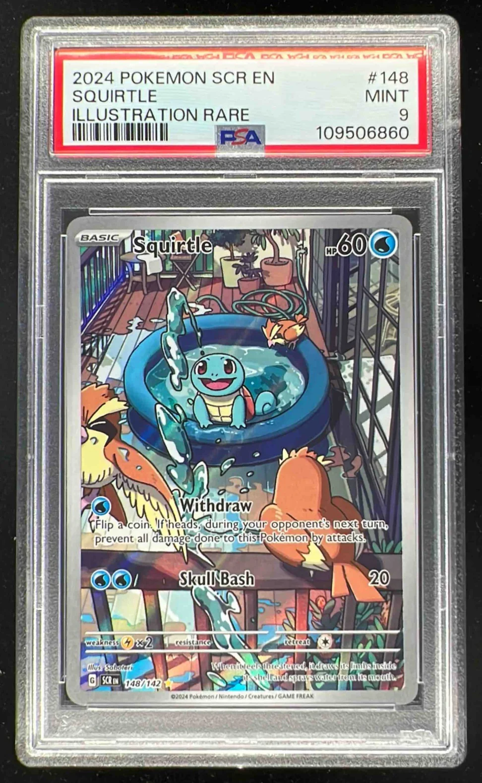 2024 Pokemon SV Stellar Crown - SCR EN #148/142 Squirtle PSA 9