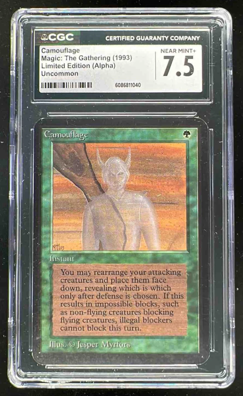 1993 Magic: The Gathering Beta Limited Edition Alpha Camouflage CGC 7.5