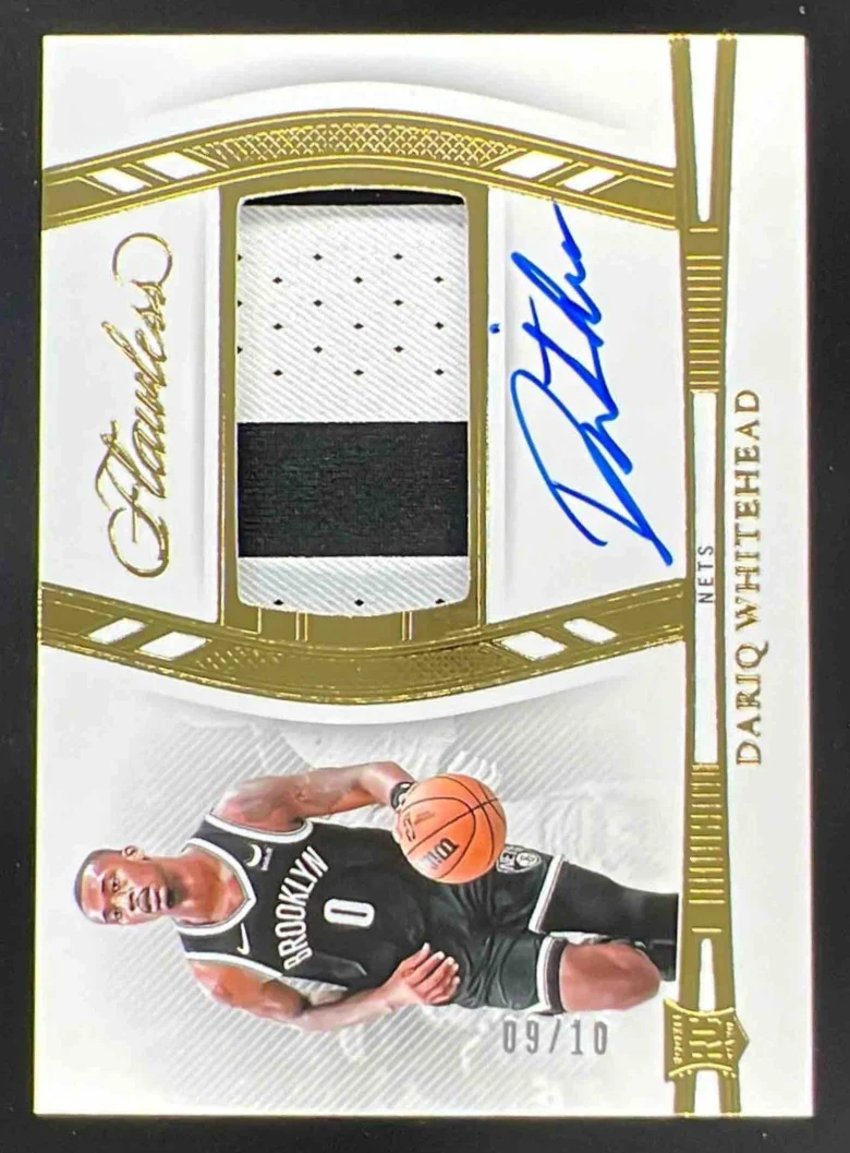 2023-24 Flawless Horizontal Patch Gold #HPA-DWB Dariq Whitehead RC Auto /10