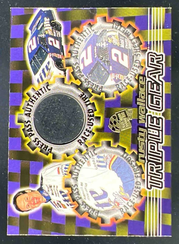 1998 Press Pass Triple Gear Burning Rubber #TG1 Rusty Wallace /250