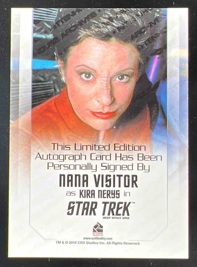 2016 Star Trek Autograph Nana Visitor as Kira Nerys Auto - Image 2