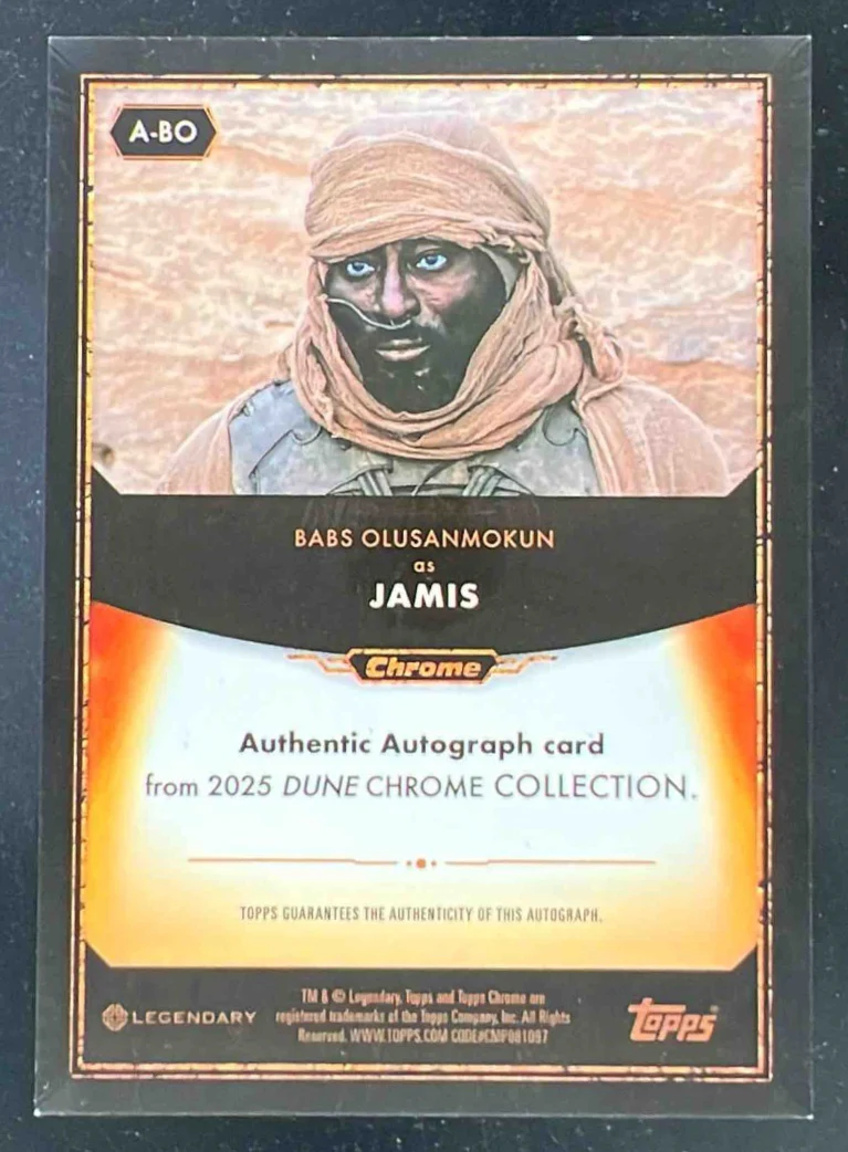 2024 Topps Chrome Dune Dune Autographs #A-BO Babs Olusanmokun Autograph Auto - Image 2