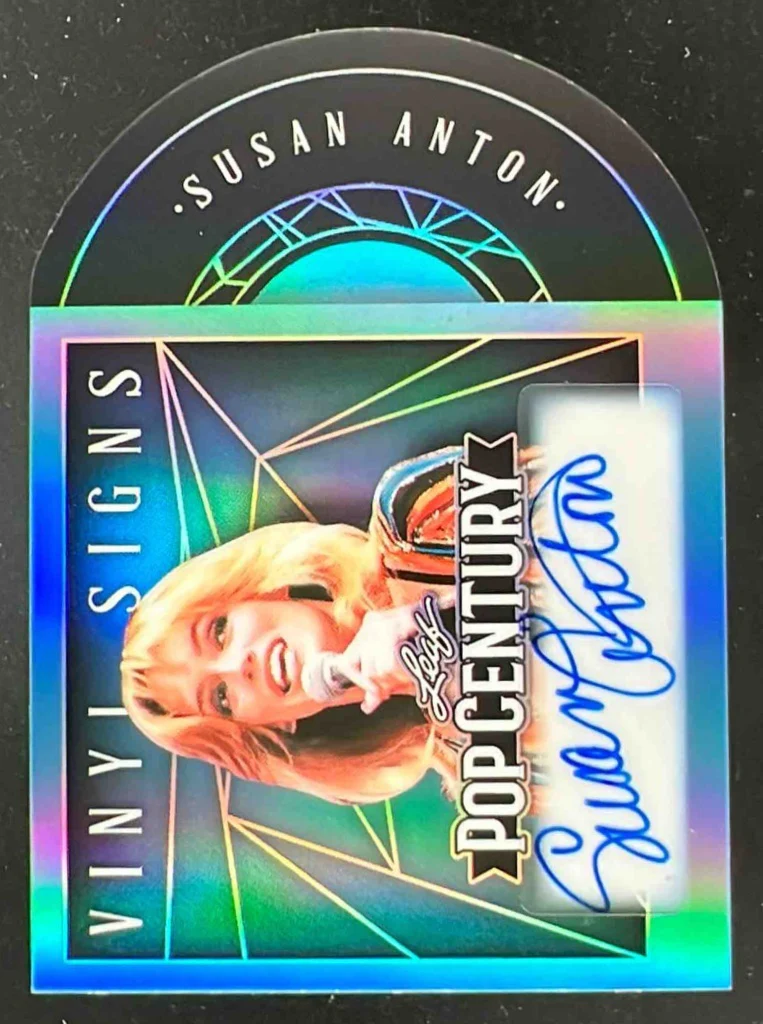 2025 Leaf Metal Century Vinyl Signs Prismatic Platinum Blue Susan Anton Auto /7
