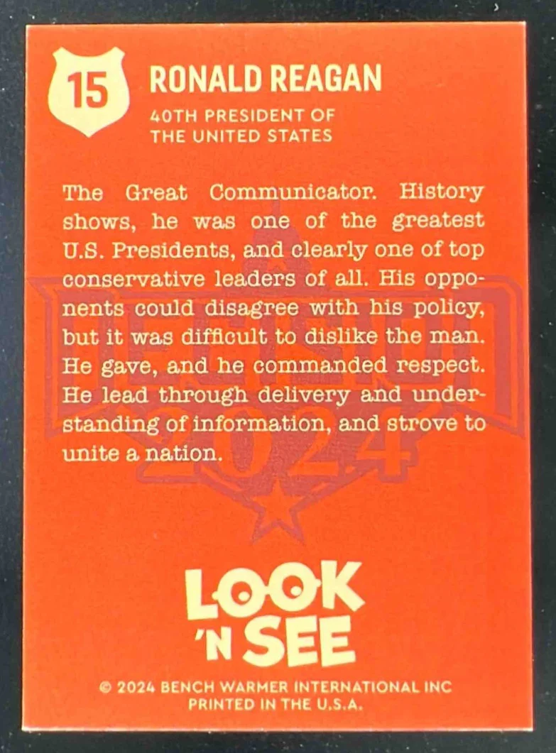 2024 Decision 2024 Decision Look n' See Gold #15 Ronald Reagan /20 - Image 2