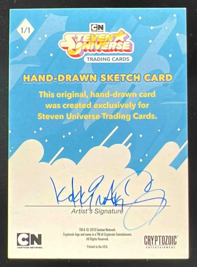 2019 Cryptozoic Cartoon Network Hand Drawn Sketch Card Steven Universe 1/1 - Image 2