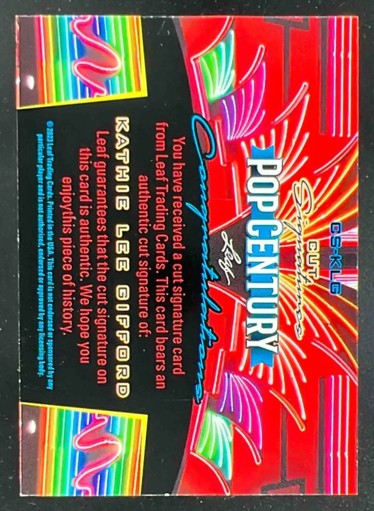 2023 Leaf Metal Pop Century Cut Signatures #CS-KLG Kathie Lee Gifford Auto - Image 2