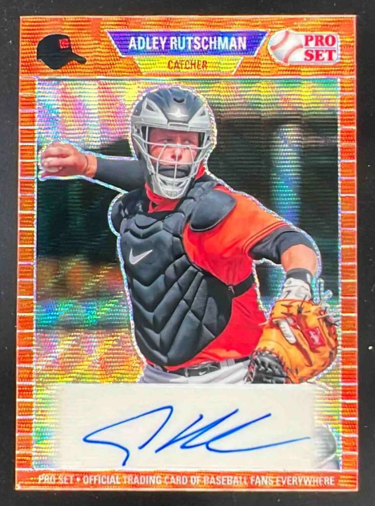2021 Pro Set Metal 1989 Pro Set Autographs Wave Orange #AR1 Adley Rutschman Auto