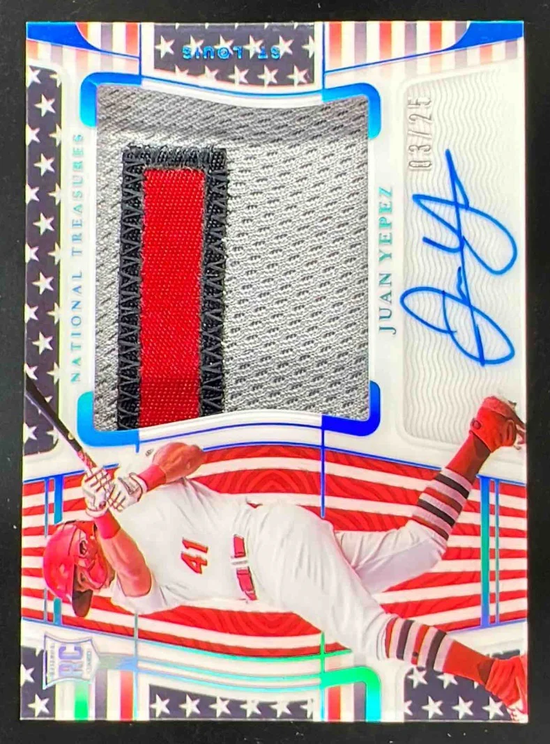 2022 National Treasures Stars & Stripes #161 Juan Yepez Autograph RC Auto /25