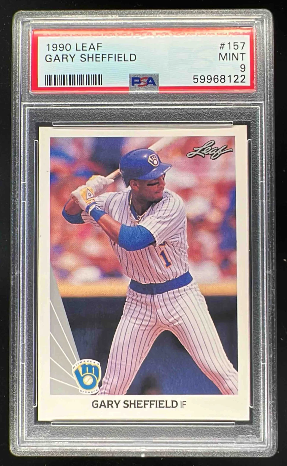 1990 Leaf #157 Gary Sheffield PSA 9