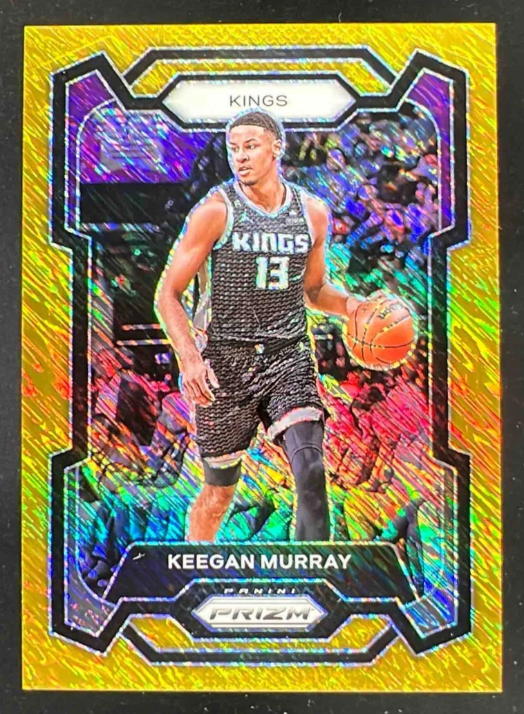 2023-24 Panini Prizm Prizms Gold Shimmer FOTL #7 Keegan Murray /10